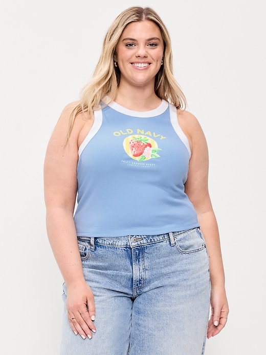 Image number 8 showing, Snug Ribbed Crop Tank Top