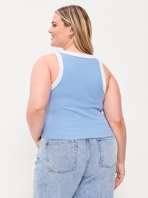 Image number 9 showing, Snug Ribbed Crop Tank Top