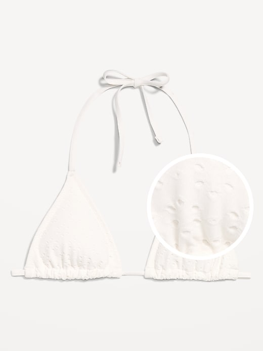 Image number 4 showing, Eyelet Triangle String Bikini Swim Top