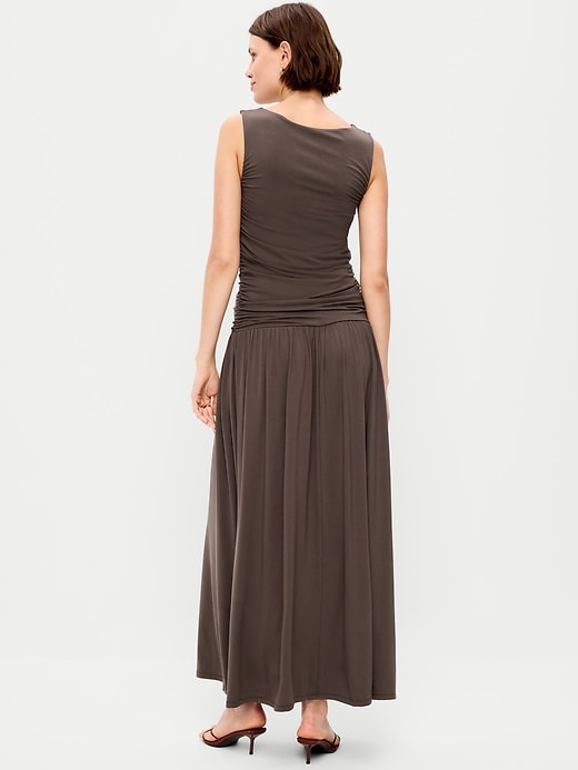 Image number 2 showing, Fit & Flare Drop-Waist Maxi Dress