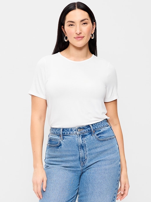 Image number 5 showing, Luxe Crew-Neck T-Shirt