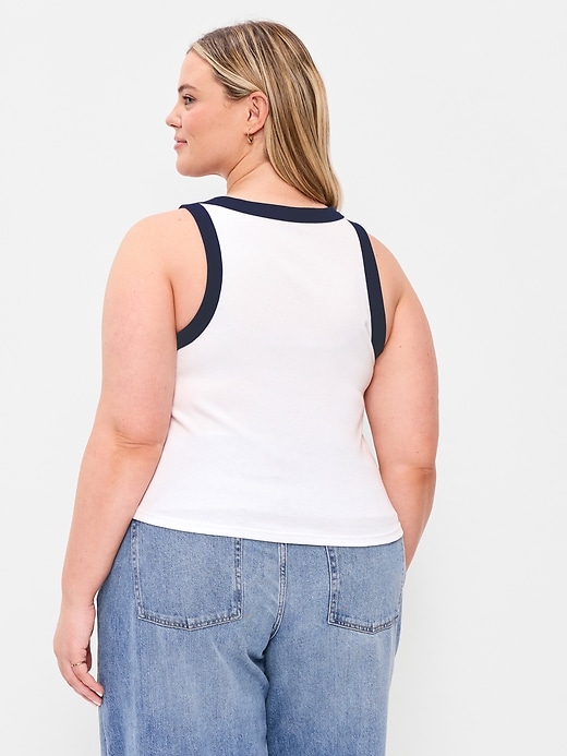 Image number 5 showing, Snug Ribbed Crop Tank Top