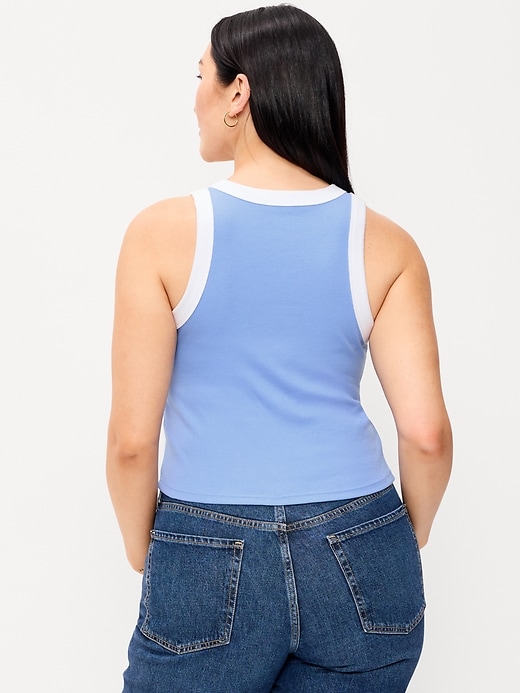 Image number 7 showing, Snug Ribbed Crop Tank Top