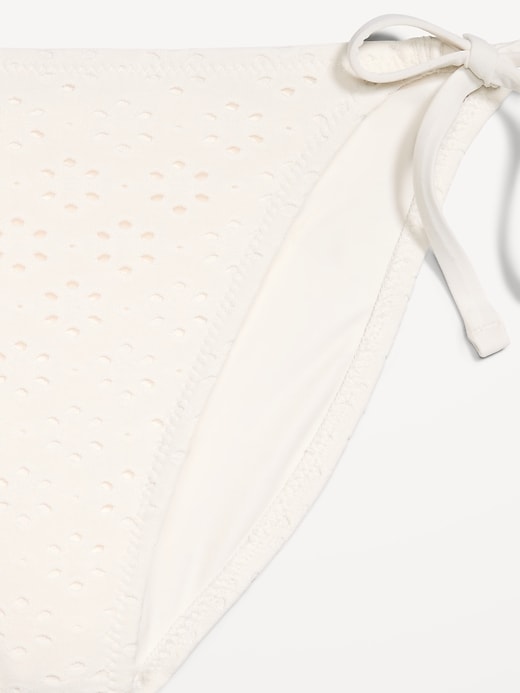 Image number 8 showing, Eyelet String Bikini Swim Bottoms