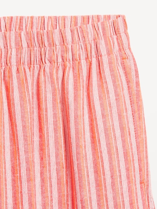 Image number 2 showing, High-Waisted Linen-Blend Wide-Leg Pants