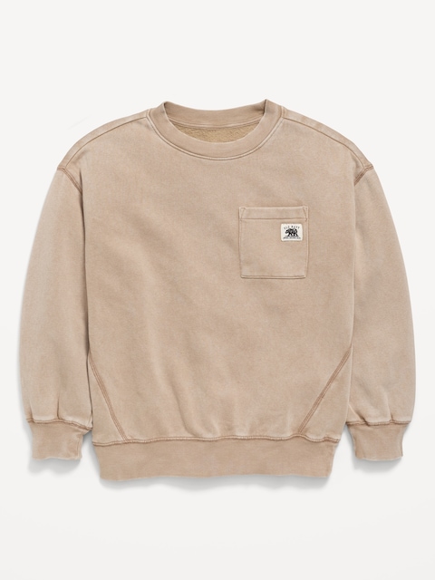 Oversized Logo-Graphic Sweatshirt for Boys