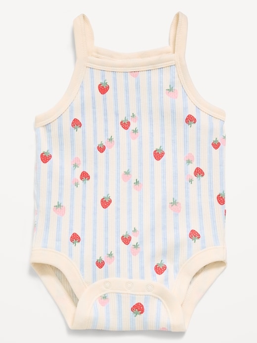 Image number 1 showing, Printed Ribbed Cami Bodysuit for Baby
