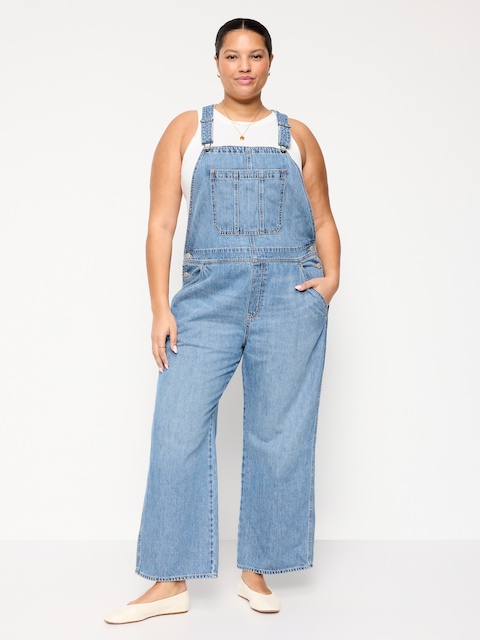 Baggy Wide-Leg Overalls