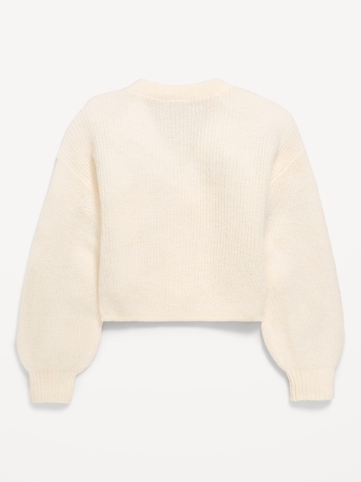 Image number 3 showing, Button-Front Cardigan Sweater for Girls