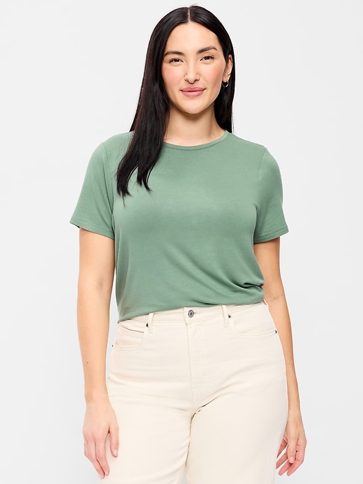 Image number 5 showing, Luxe Crew-Neck T-Shirt