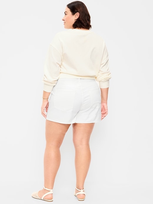 Image number 8 showing, High-Waisted Wow Jean Shorts -- 4-inch inseam