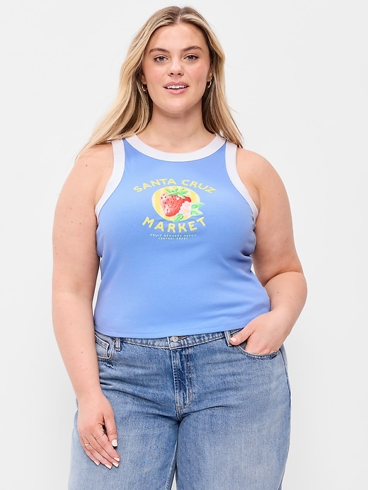 Image number 8 showing, Graphic Snug Crop Tank Top