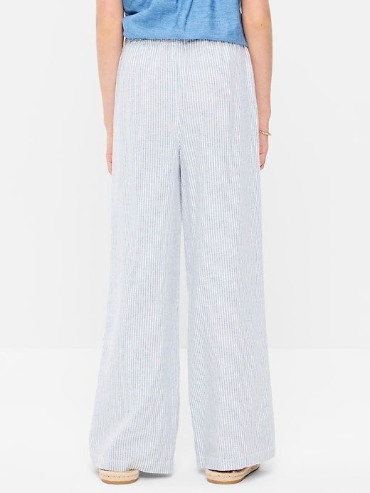 Image number 2 showing, Striped Linen-Blend Wide-Leg Pants for Girls