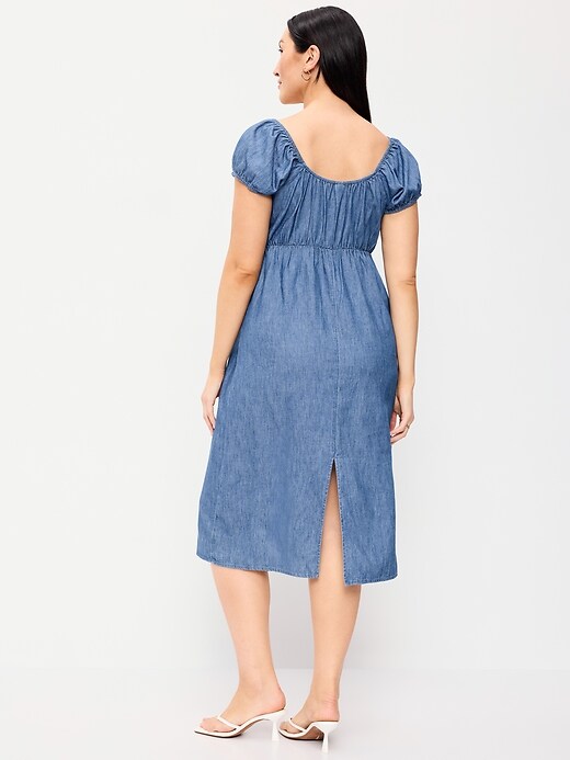 Image number 8 showing, Short-Sleeve Scoop-Neck Midi Dress