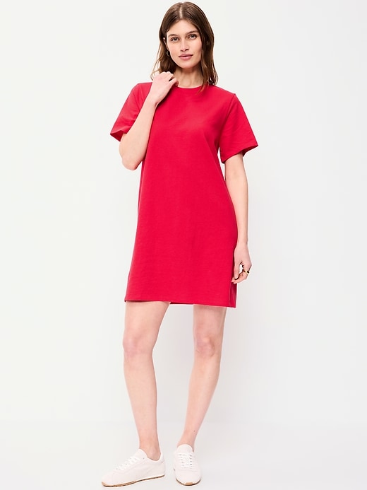 Image number 1 showing, Vintage Crew-Neck Mini T-Shirt Dress