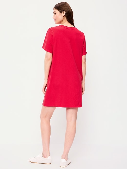 Image number 2 showing, Vintage Crew-Neck Mini T-Shirt Dress