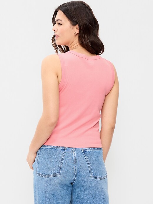Image number 6 showing, Snug Crop V-Neck Tank Top