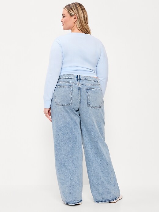 Image number 8 showing, Low-Rise Baggy Wide-Leg Jeans