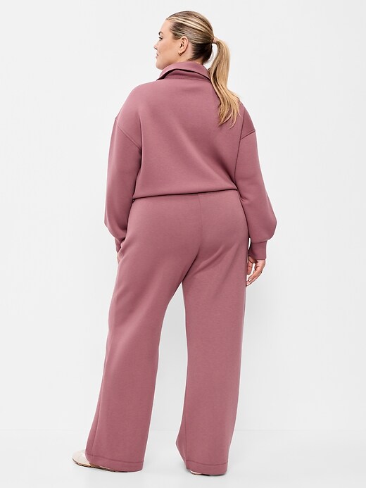 Image number 6 showing, High-Waisted Bounce Fleece Wide-Leg Sweatpants