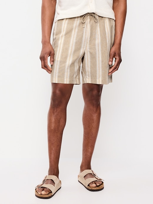 Image number 2 showing, Linen-Blend Jogger Shorts -- 7-inch inseam