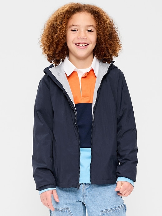 Image number 1 showing, Water-Resistant Zip-Front Jacket for Boys