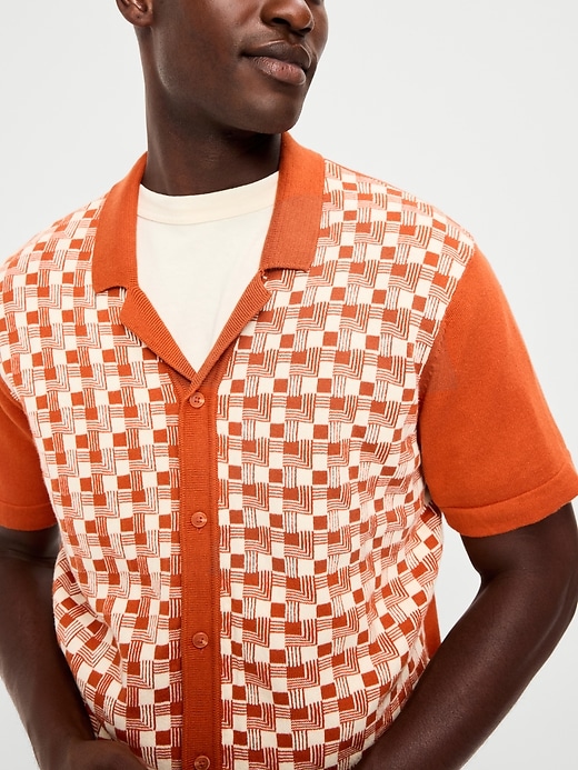 Image number 3 showing, Short-Sleeve Sweater Shirt