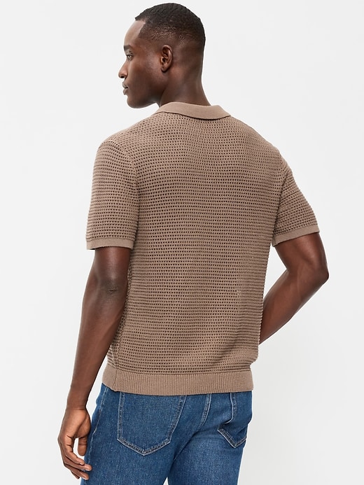 Image number 2 showing, Short-Sleeve Polo Sweater