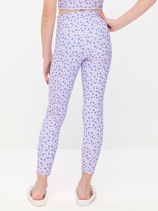 Image number 2 showing, High-Waisted PowerSoft 7/8-Length Leggings for Girls