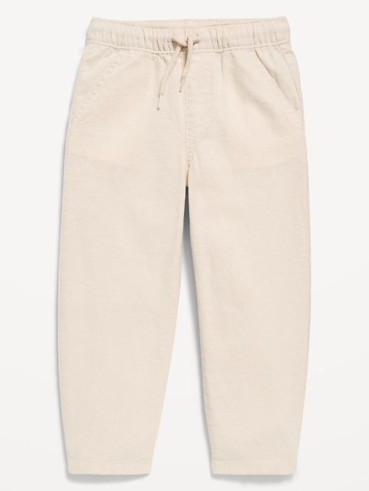 Image number 2 showing, Pull-On Barrel-Leg Linen-Blend Pants for Toddler Boys