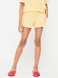 Image number 1 showing, Dolphin-Hem Terry Shorts for Girls