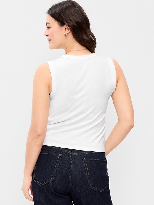 Image number 6 showing, Snug Crop V-Neck Tank Top