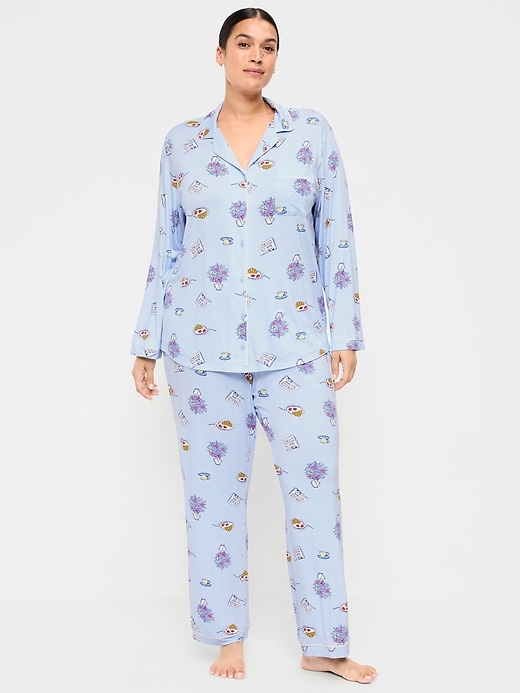 Image number 7 showing, Sunday Sleep Knit Jersey Pant Set