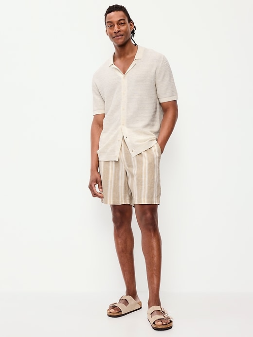 Image number 1 showing, Linen-Blend Jogger Shorts -- 7-inch inseam
