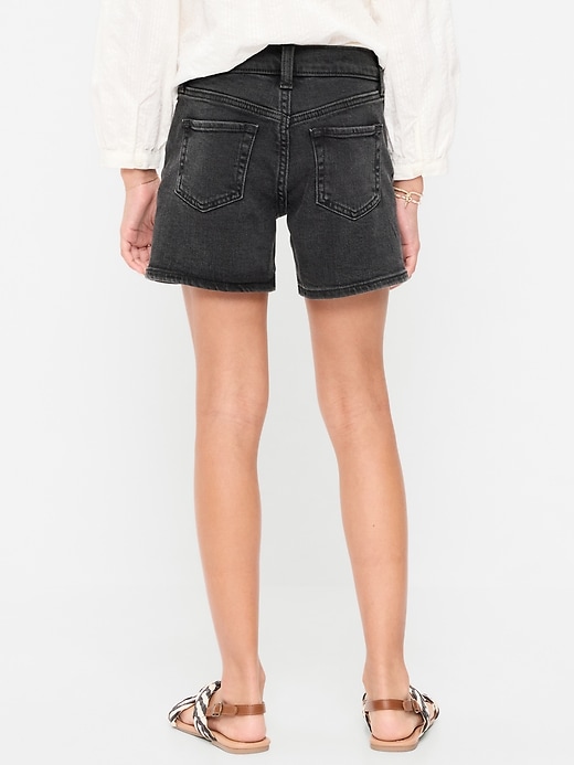 Image number 2 showing, High-Waisted Jean Midi Shorts for Girls