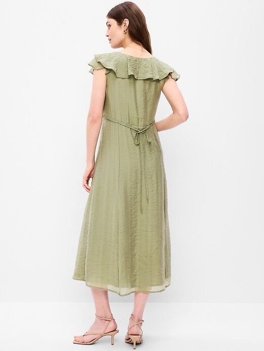 Image number 2 showing, Ruffle-Sleeve Fit & Flare Midi Dress