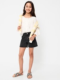 Image number 3 showing, High-Waisted Jean Midi Shorts for Girls