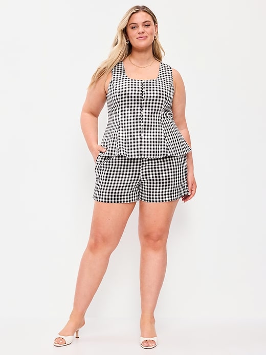 Image number 3 showing, High-Waisted Linen-Blend Shorts -- 3.5-inch inseam