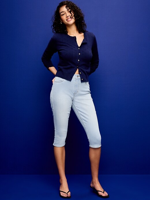 Image number 1 showing, High-Waisted Wow Capri Jeans