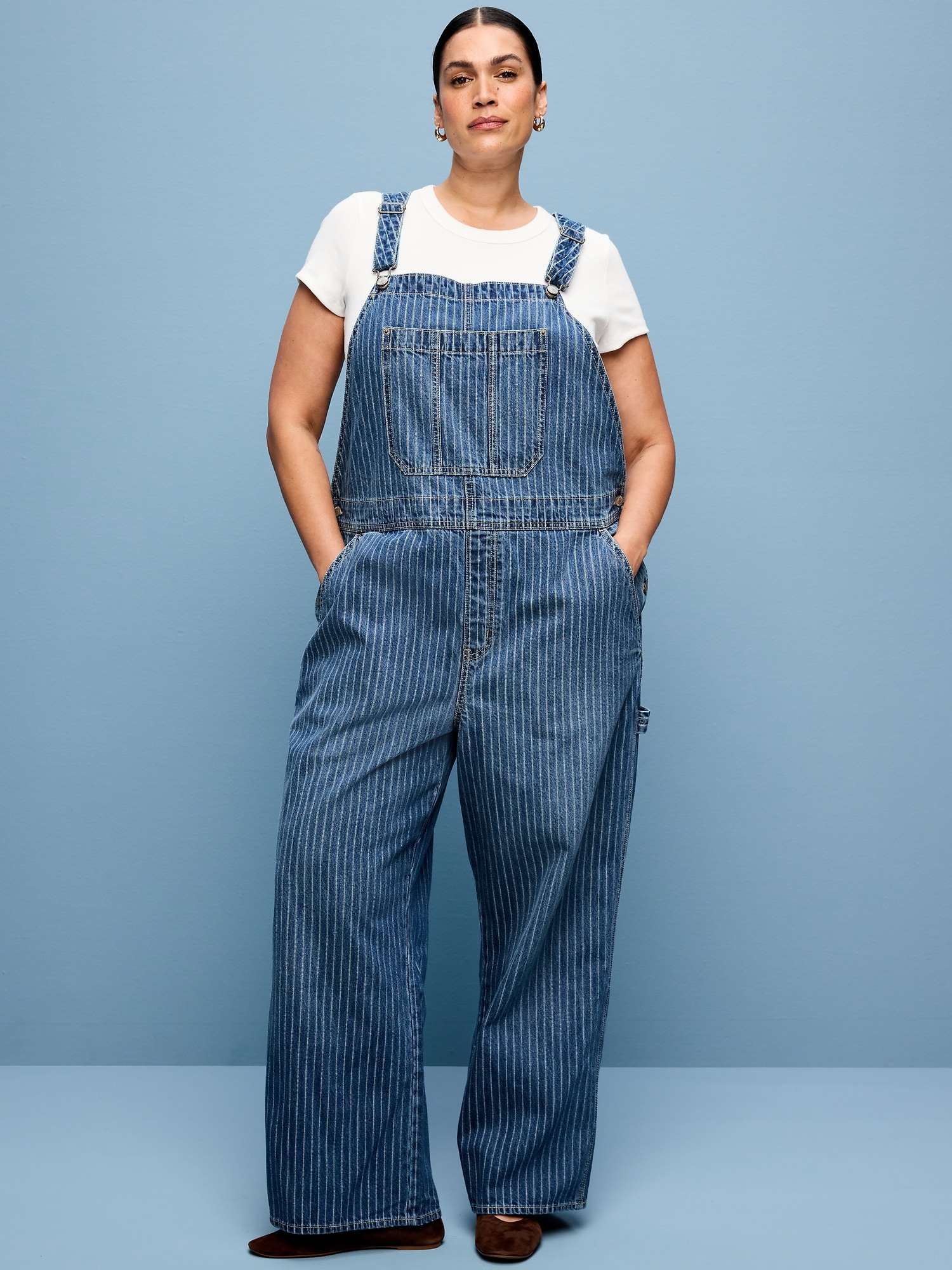 Baggy Wide-Leg Overalls