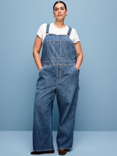 Baggy Wide-Leg Overalls