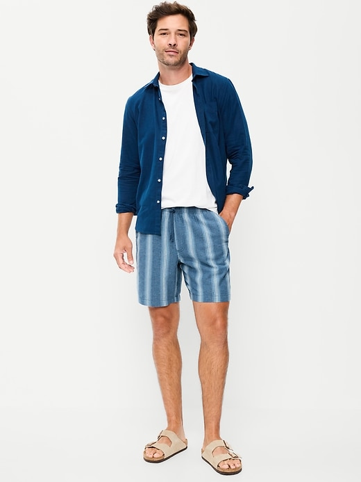 Image number 1 showing, Linen-Blend Jogger Shorts -- 7-inch inseam