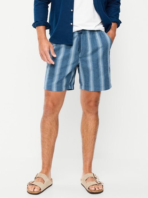 Image number 2 showing, Linen-Blend Jogger Shorts -- 7-inch inseam