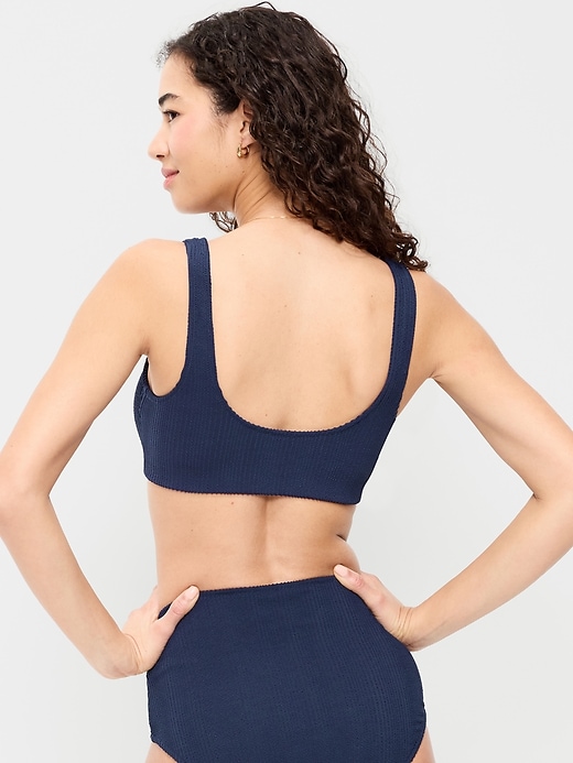 Image number 2 showing, Ribbed Scoop-Neck Swim Top