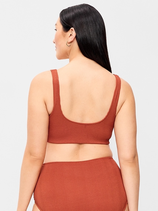 Image number 6 showing, Ribbed Scoop-Neck Swim Top