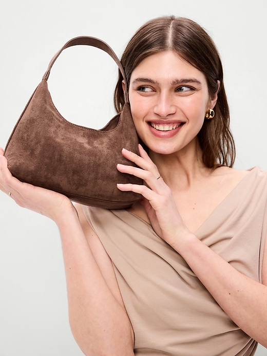 Image number 2 showing, Faux-Suede Mini Hobo Bag
