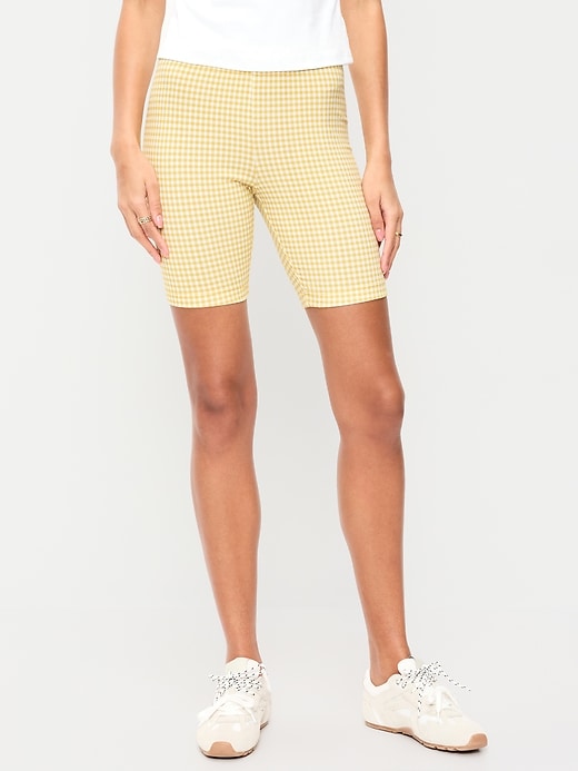 Image number 2 showing, High-Waisted Biker Shorts -- 8-inch inseam