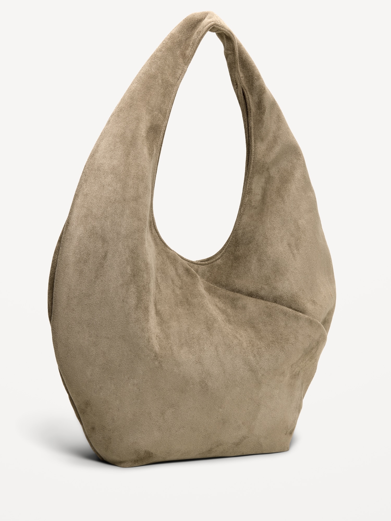 Oversized Suede Hobo Bag
