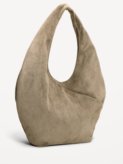 Oversized Suede Hobo Bag