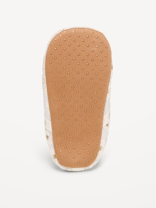 L'image numéro 4 présente Ballerines en maille à motif floral pour bébé