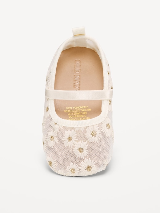 L'image numéro 2 présente Ballerines en maille à motif floral pour bébé